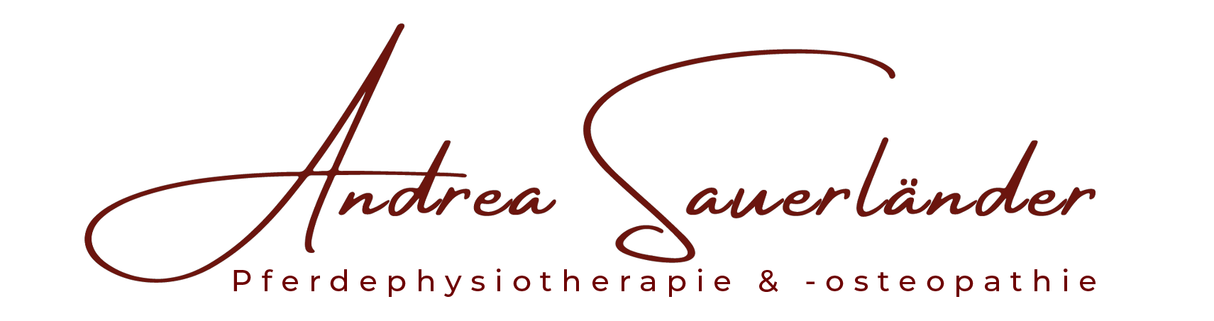 Logo von Andrea Sauerländer, Expertin für Pferdeosteopathie und Pferdephysiotherapie in Dortmund."